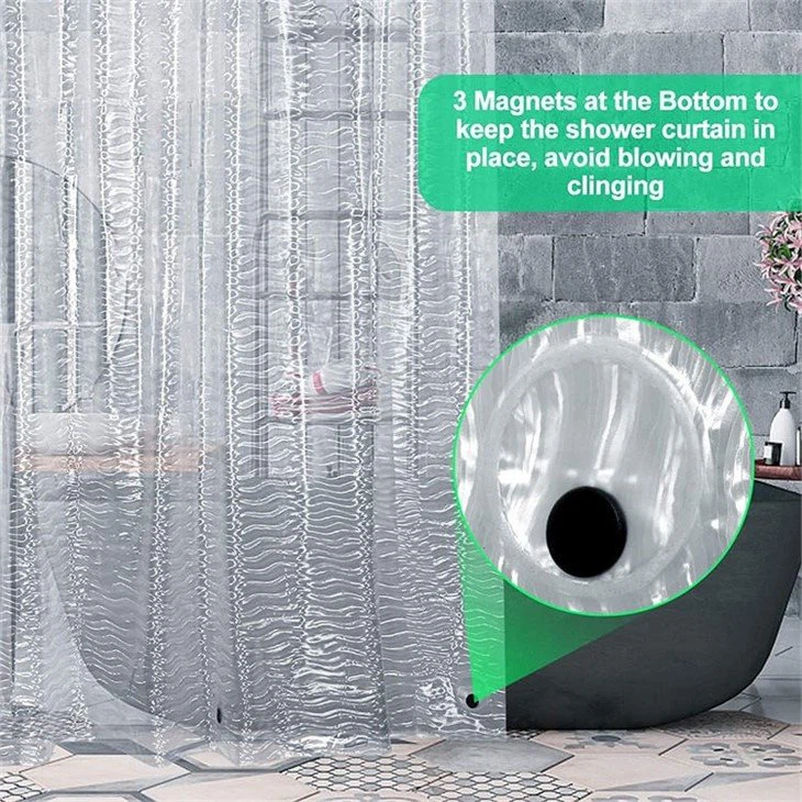  peva 8g bathroom shower curtain liner
