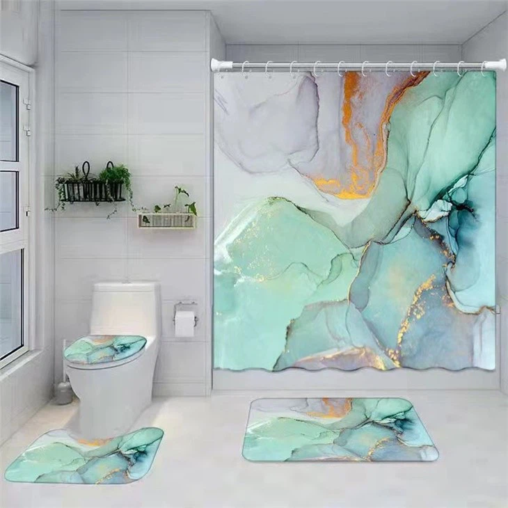 Marble Polyester Shower Curtain